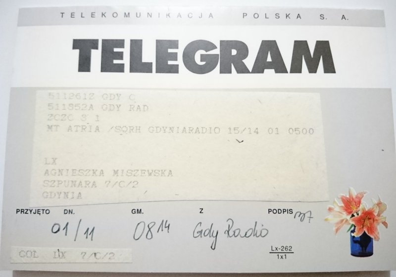 GORĄCE ŻYCZENIA - TELEGRAM