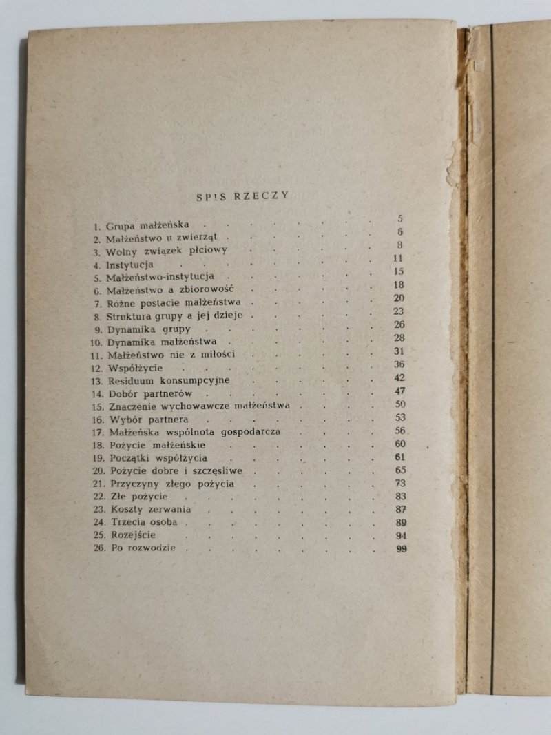 O MAŁŻEŃSTWIE - Czesław Znamierowski 1958