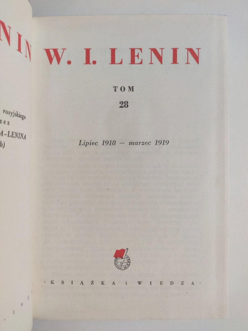 DZIEŁA TOM 28 - W. I. Lenin