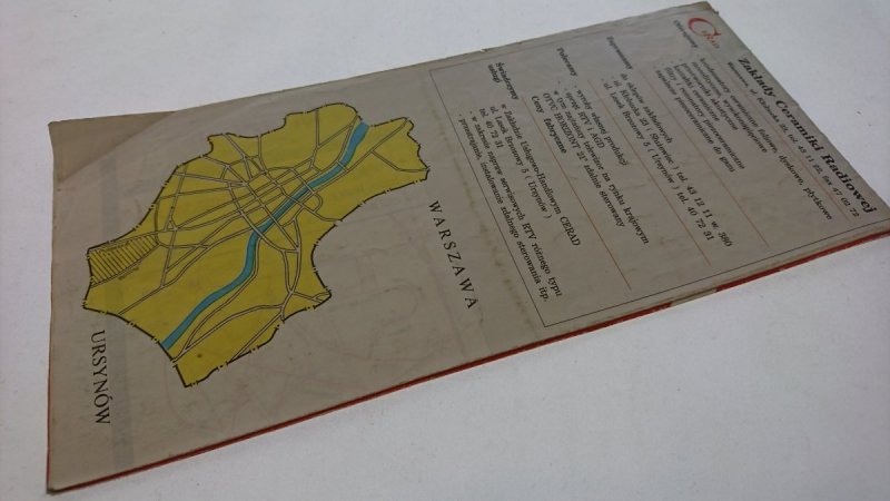 WARSZAWA. URSYNÓW PLAN. MAPA Z OGŁOSZENIAMI