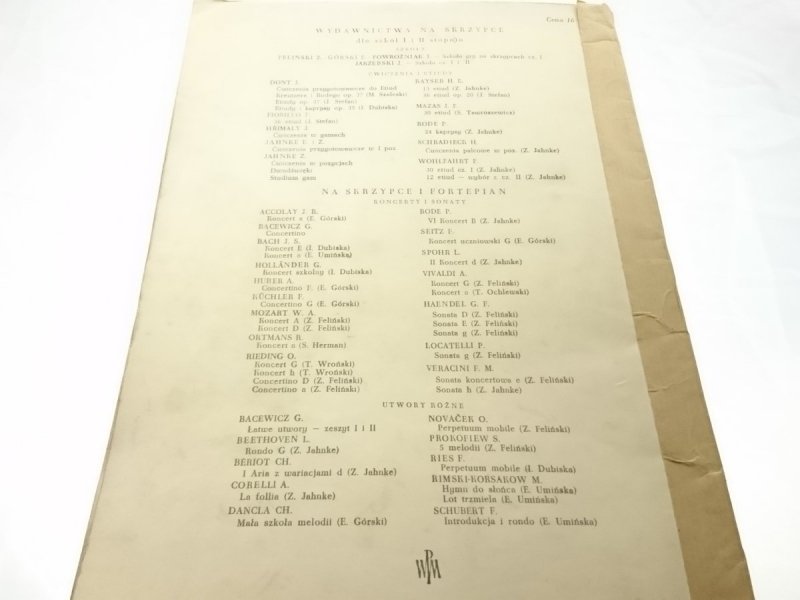 36 ETIUD OP. 20 NA SKRZYPCE - H. E. KAYSER 1958
