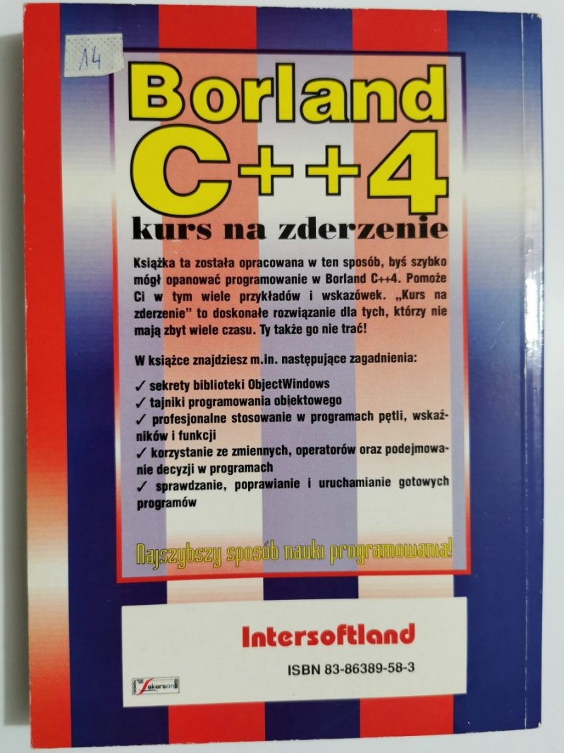 BORLAND C++ 4 KURS NA ZDERZENIE 1995