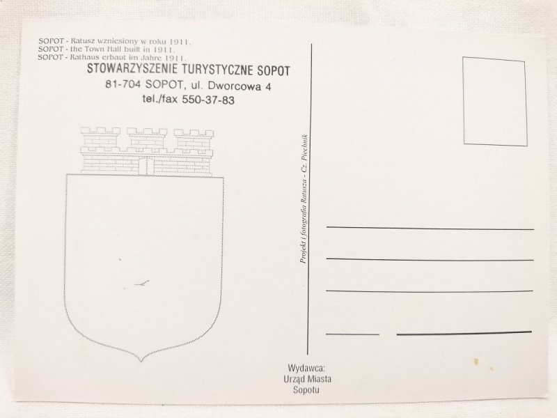 SOPOT – RATUSZ WZNIESIONY W ROKU 1911 FOT. CZ. PIECHNIK