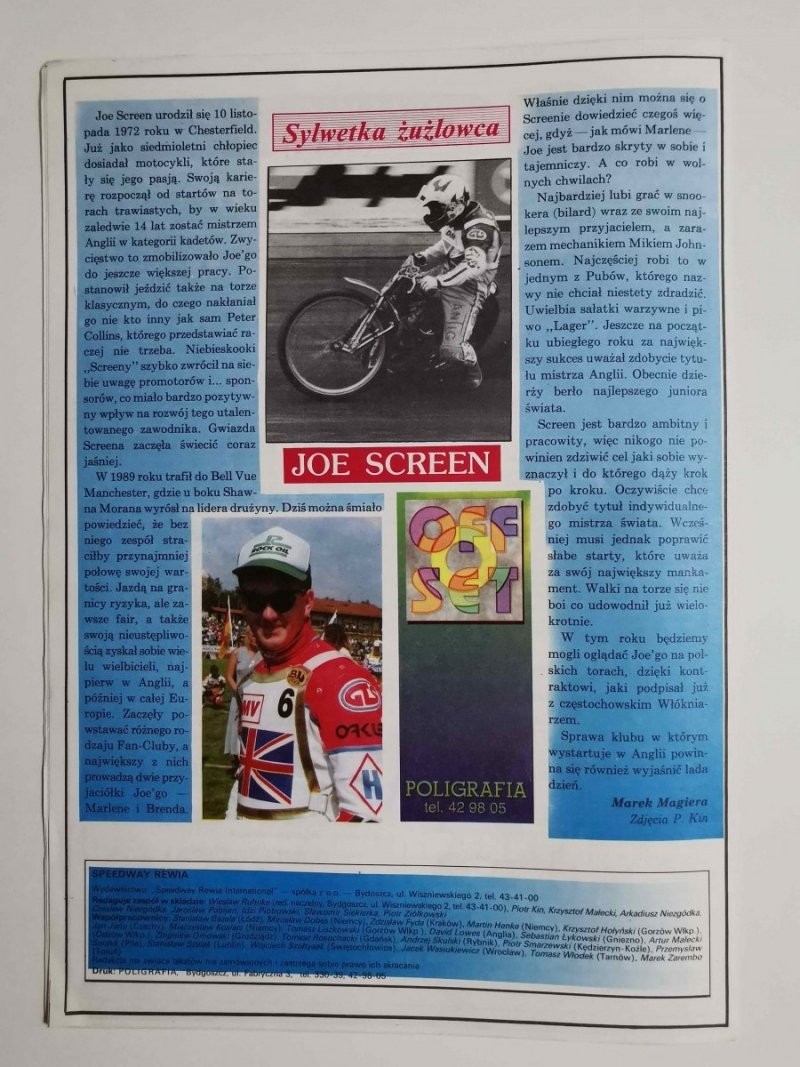SPEEDWAY REWIA NR 5 1994