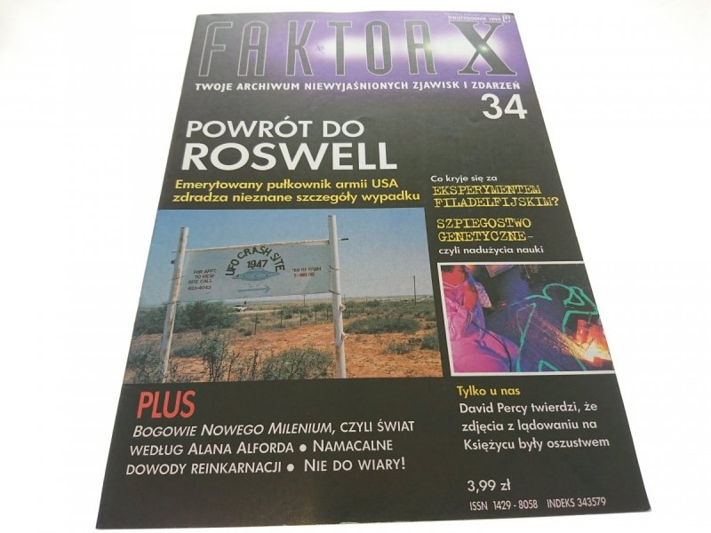 FAKTOR X 34 POWRÓT DO ROSWELL 1999