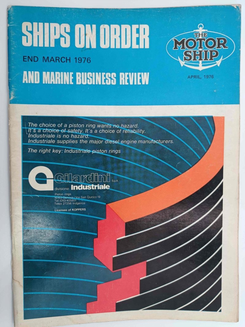 SHIPS IN ORDER AND MARINE BUSINESS REVIEW. END MARCH 1976