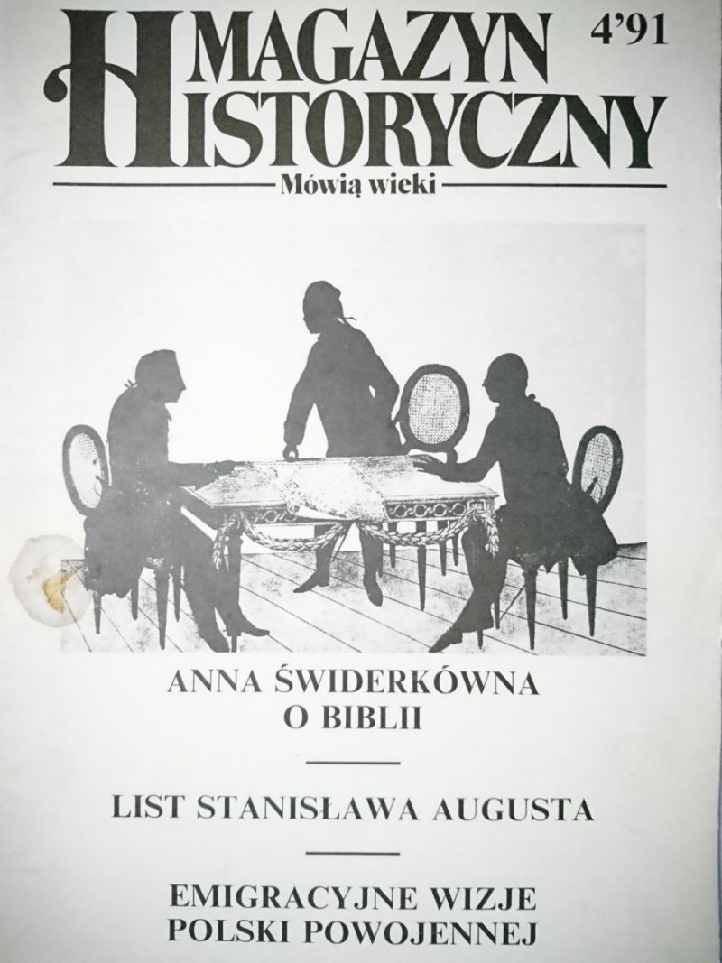 MAGAZYN HISTORYCZNY MÓWIĄ WIEKI NR 4'91