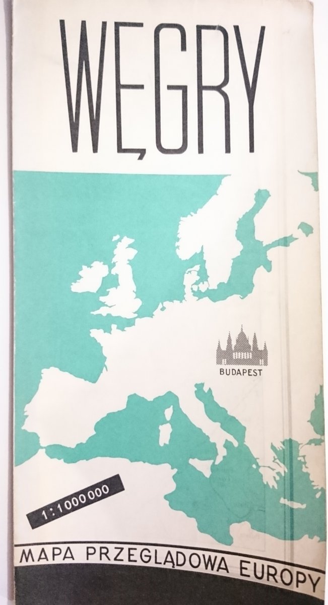 WĘGRY. MAPA PRZEGLĄDOWA EUROPY 1966