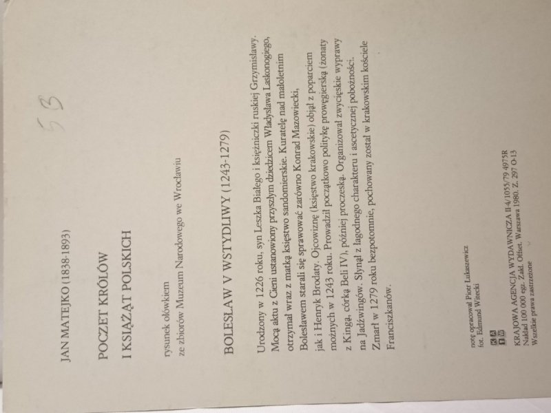 BOLESŁAW V WSTYDLIWY (1243-1279)