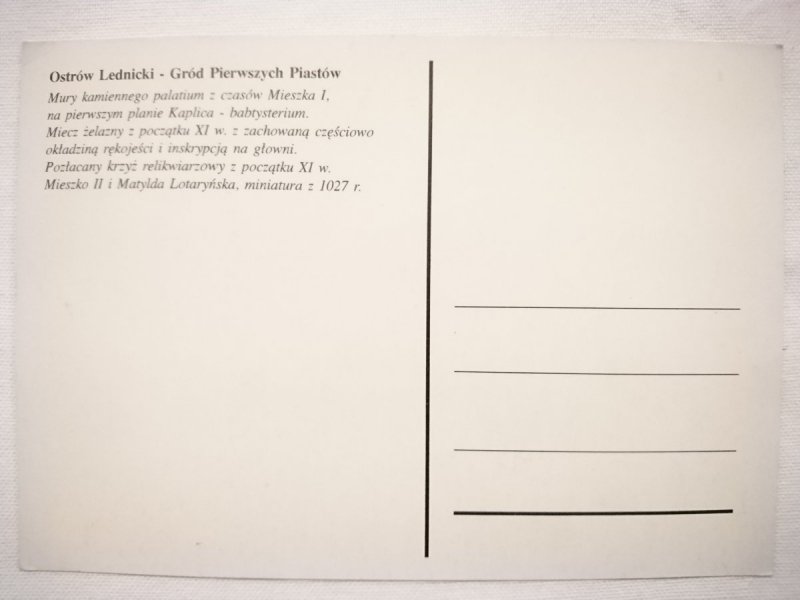 OSTRÓW LEDNICKI - GRÓD PIERWSZYCH PIASTÓW