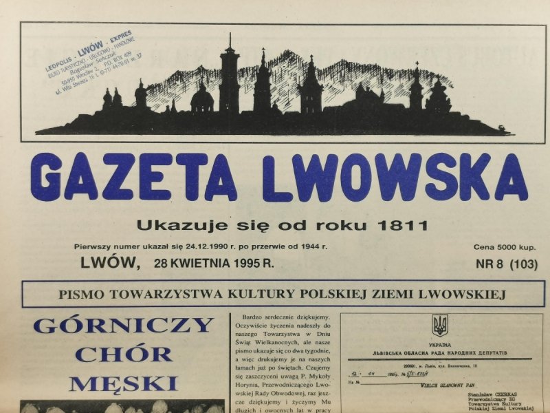 GAZETA LWOWSKA NR 8 (103) 1995
