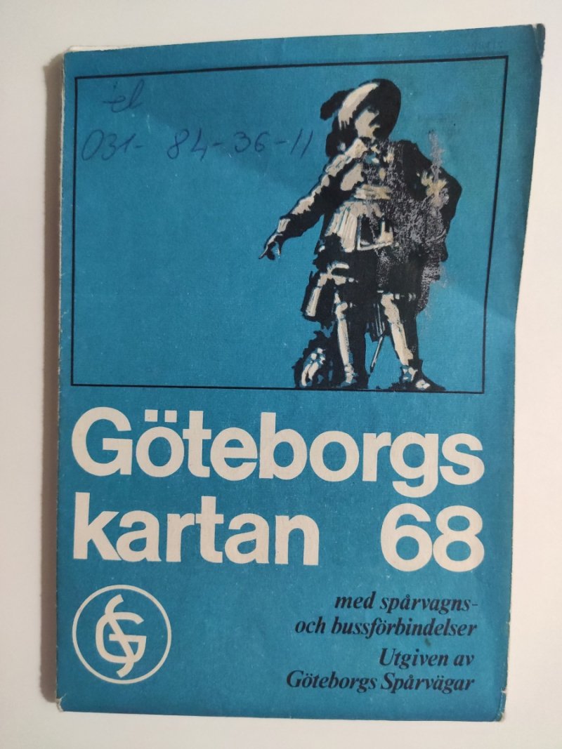 MAPA GOTEBORGS 1968