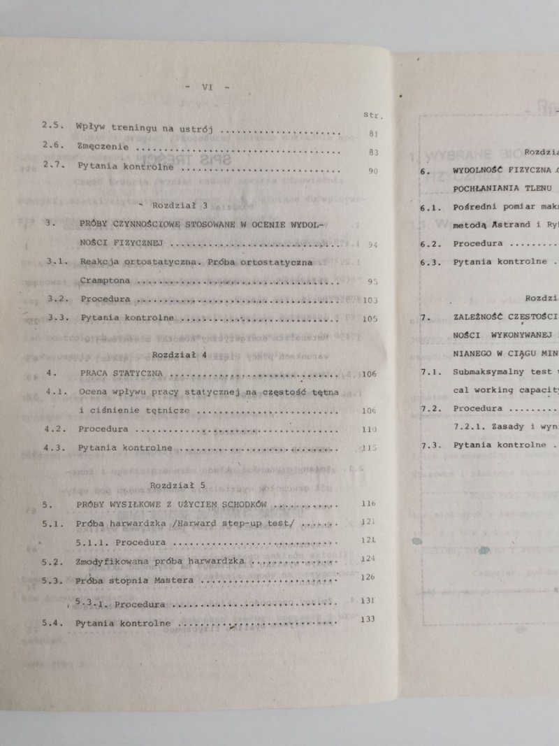 FIZJOLOGIA WYSIŁKU FIZYCZNEGO. REPETYTORIUM I ĆWICZENIA St. Bogdanowicz 1985