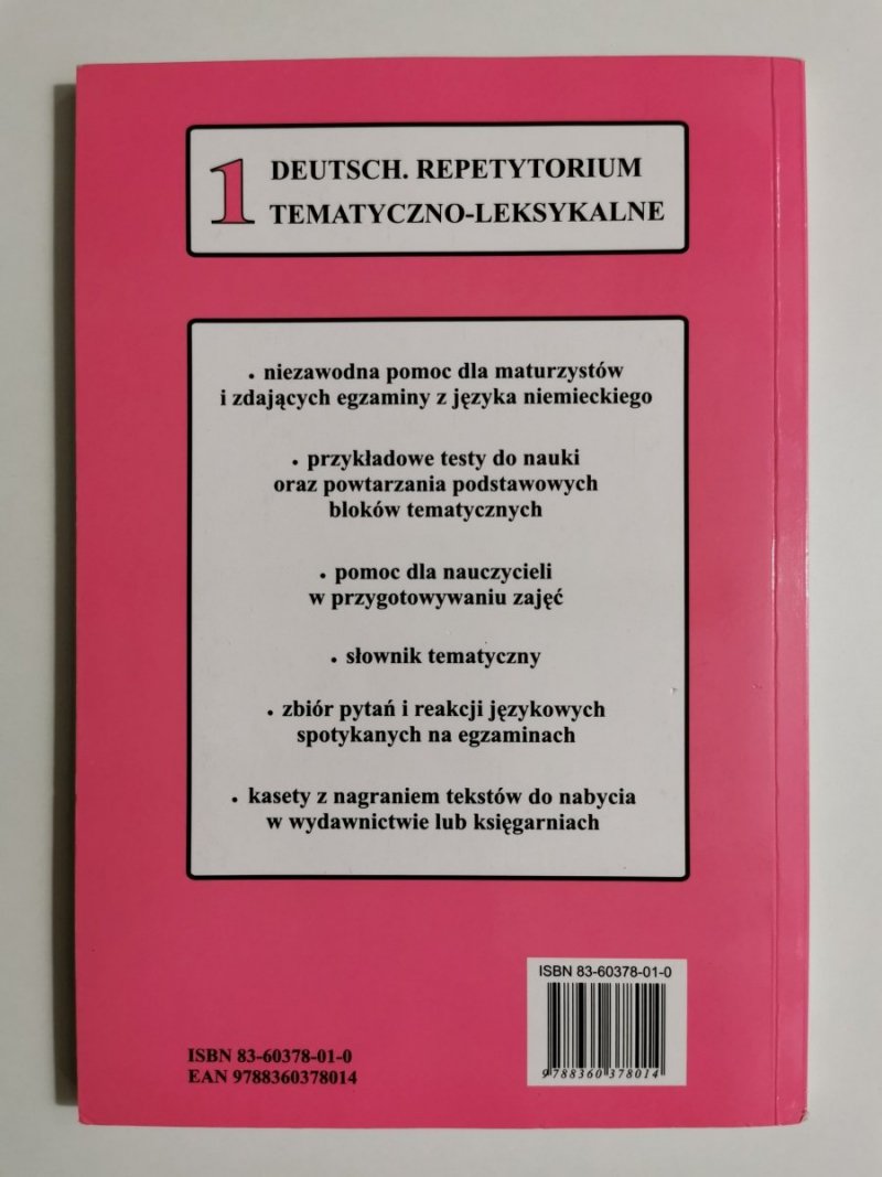 DEUTSCH REPETYTORIUM TEMATYCZNO-LEKSYKALNE 1 - Ewa Maria Rostek 