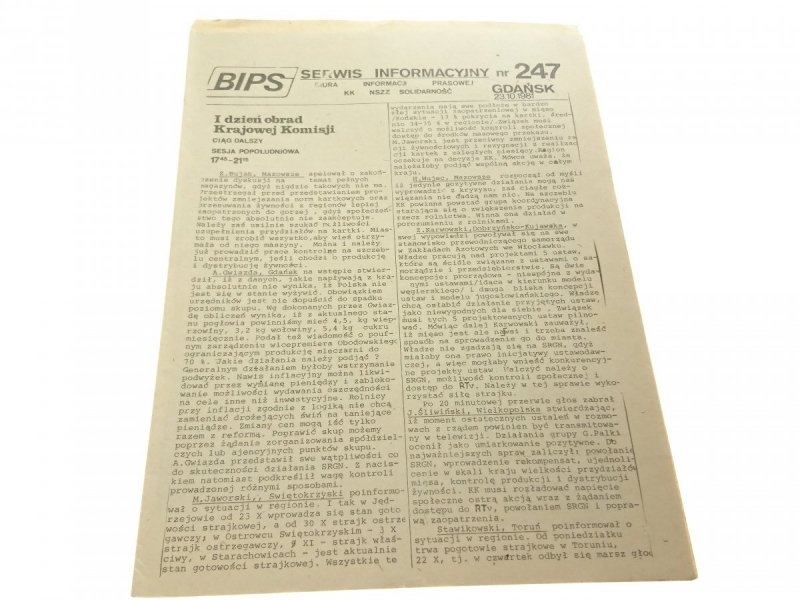 BIPS. SERWIS INFORMACYJNY NR 247 23.10.1981