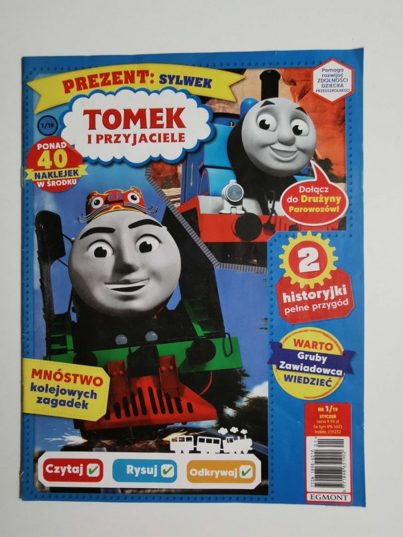 TOMEK I PRZYJACIELE NR 1/19 KOMPLET NAKLEJEK