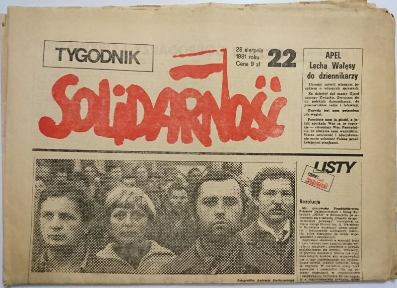 TYGODNIK SOLIDARNOŚĆ NR 22 28 SIERPNIA 1981 ROKU