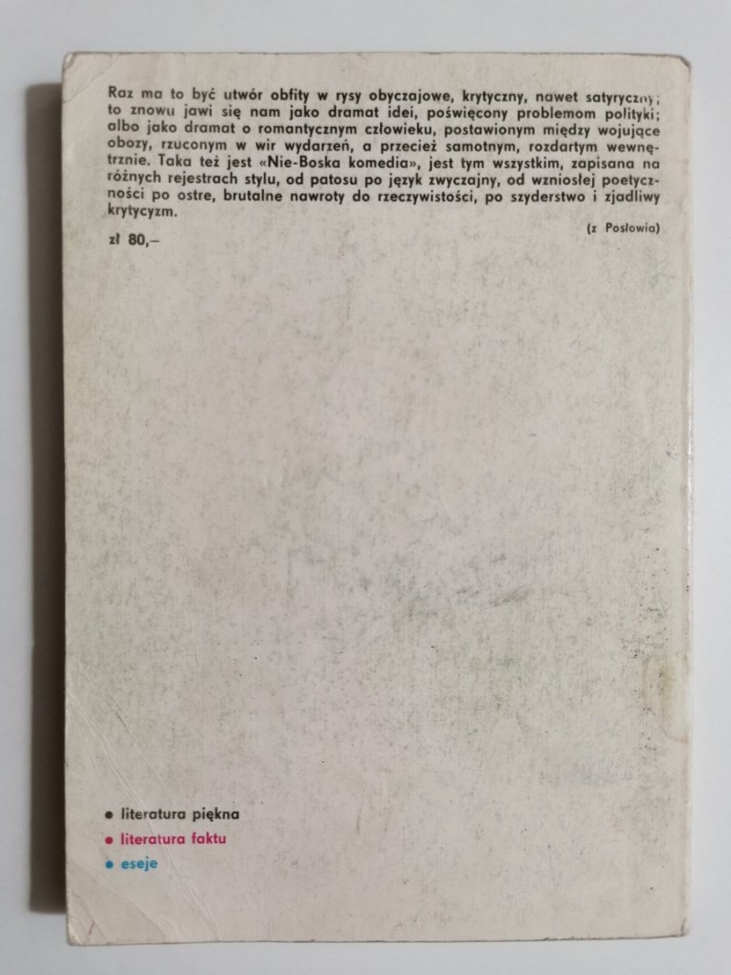 NIE-BOSKA KOMEDIA - Zygmunt Krasiński 1983