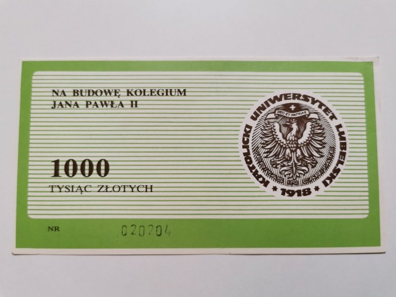 KATOLICKI UNIWERSYTET LUBELSKI. PROJEKT KOLEGIUM. 1000 TYSIĄC ZŁOTYCH NA BUDOWĘ KOLEGIUM JANA PAWŁA II