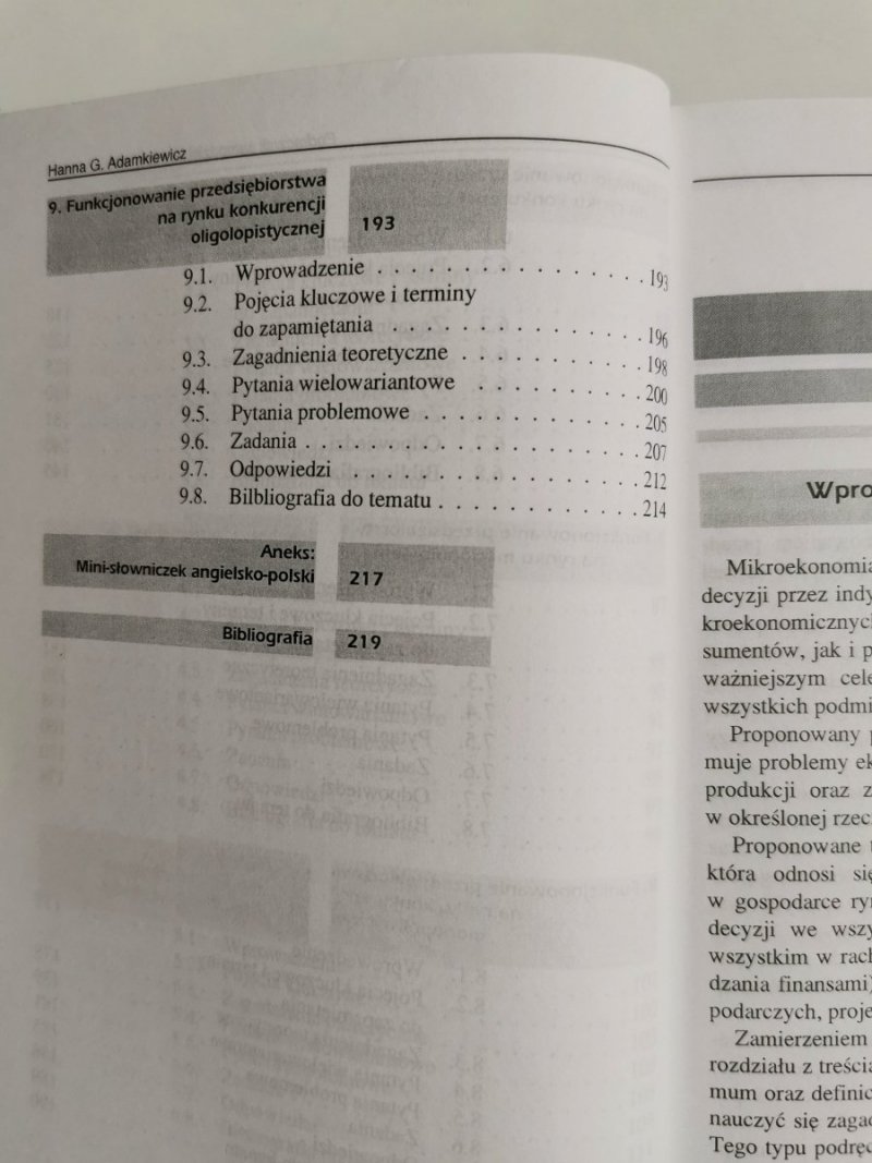 PODRĘCZNIK SAMODZIELNEJ NAUKI MIKROEKONOMII. PRZEDSIĘBIORSTWO - Hanna G. Adamkiewicz 