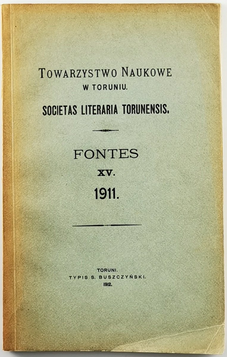 SOCIETAS LITERARIA TORUNENSIS XV  