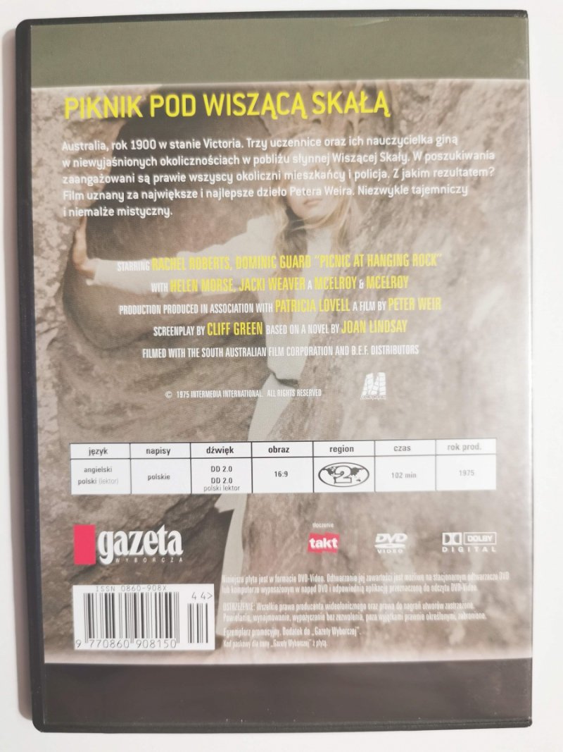 DVD. PIKNIK POD WISZĄCĄ SKAŁĄ. REŻ. PETER WIER