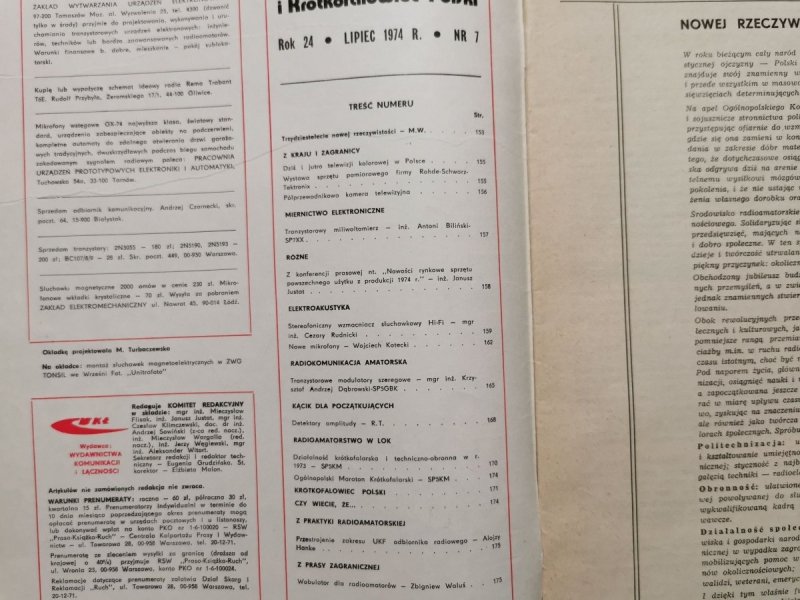 Radioamator i krótkofalowiec 7/1974
