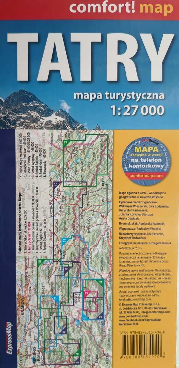 TATRY 1:27 000 MAPA TURYSTYCZNA