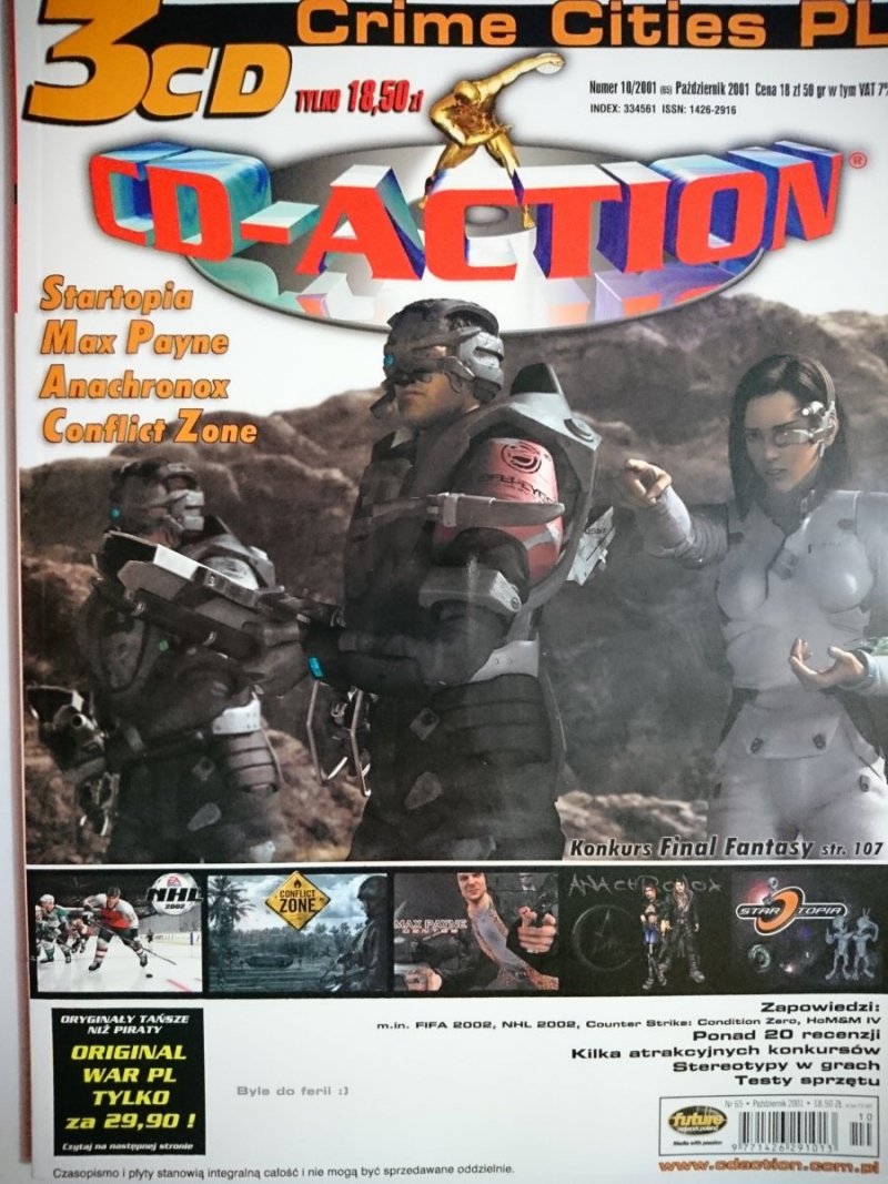CD-ACTION 10-2001 BEZ PŁYT