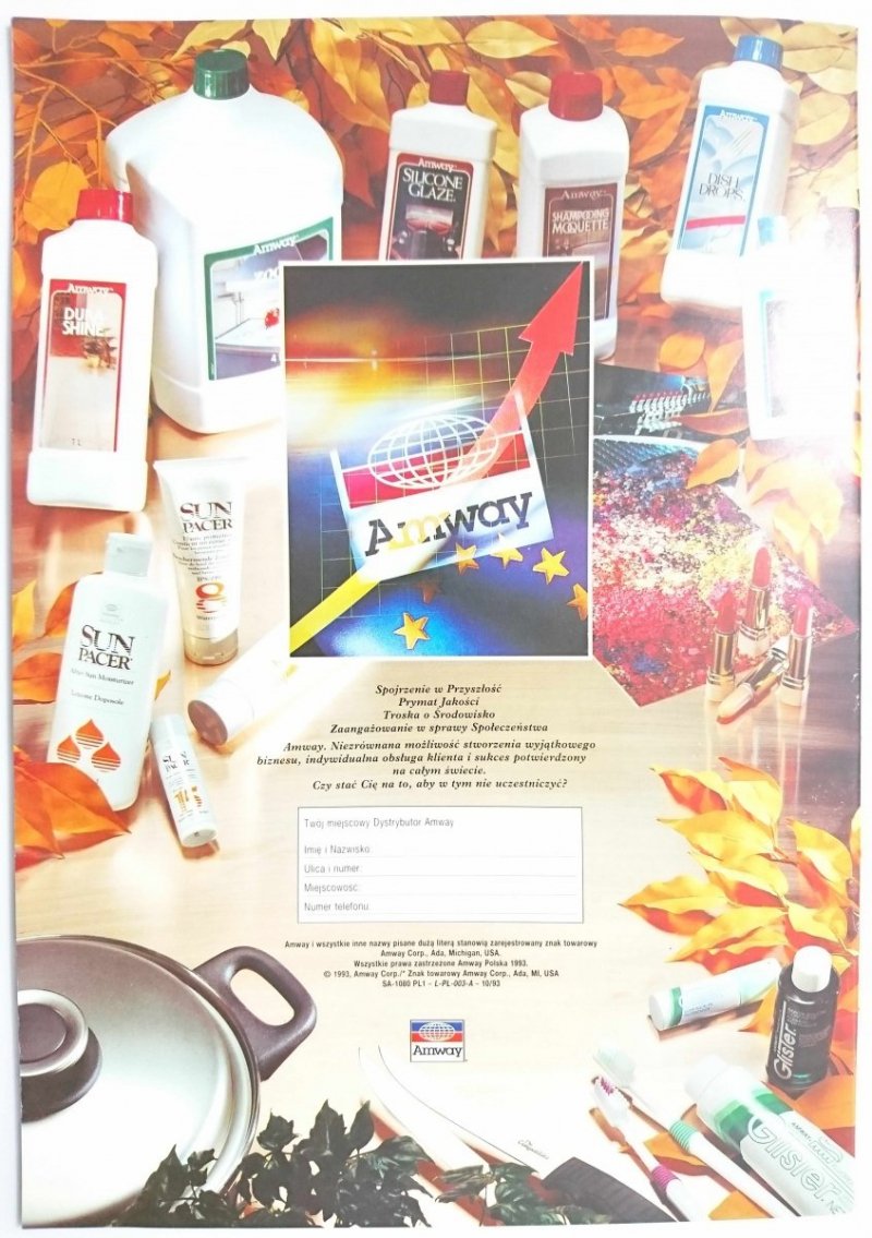 AMWAY. WYSOKI STANDARD ŻYCIA. KATALOG 1993