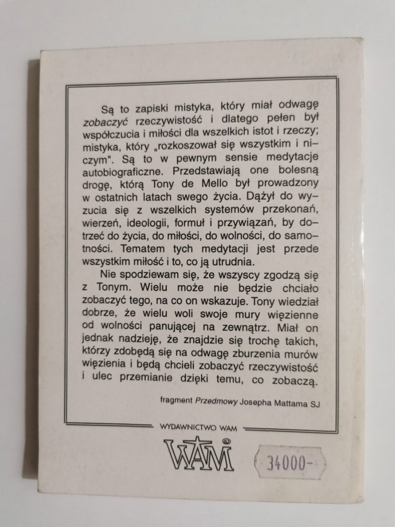 WEZWANIE DO MIŁOŚCI - Anthony De Mello SJ 1994