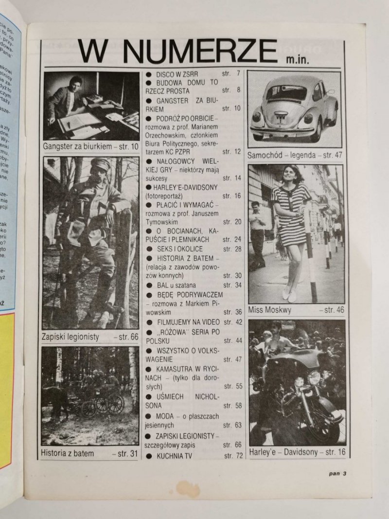 PAN MAGAZYN PORADNICZO-HOBBYSTYCZNY LISTOPAD 1988 NR 11 (14) ROK II 