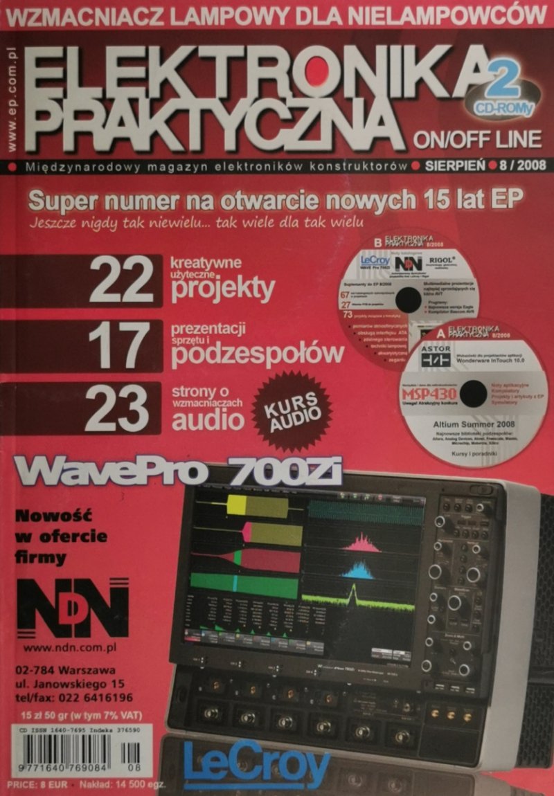 ELEKTRONIKA PRAKTYCZNA 8/2008 2xCD-ROM