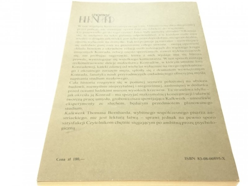 KALKWERK - Thomas Bernhard 1986