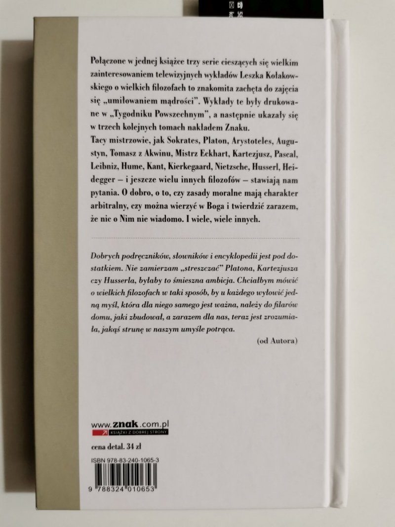 O CO NAS PYTAJĄ WIELCY FILOZOFOWIE TRZY SERIE - Leszek Kołakowski 