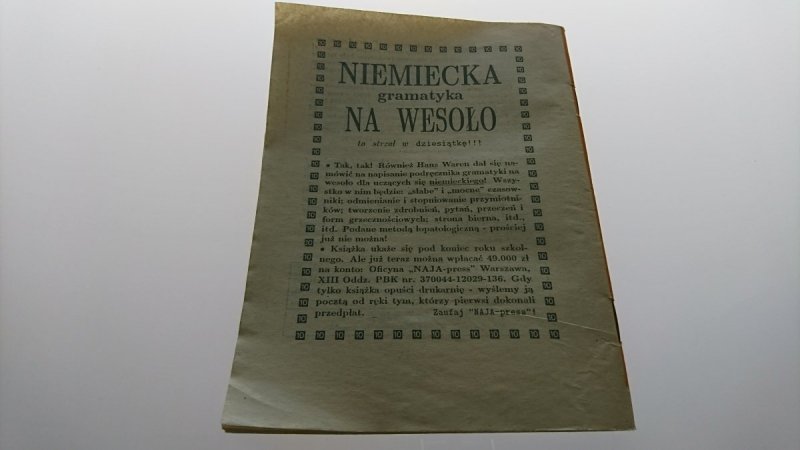 NIEMIECKI JEST... PRAKTYCZNY! NR 5/94 MAJ PRZYIMKI