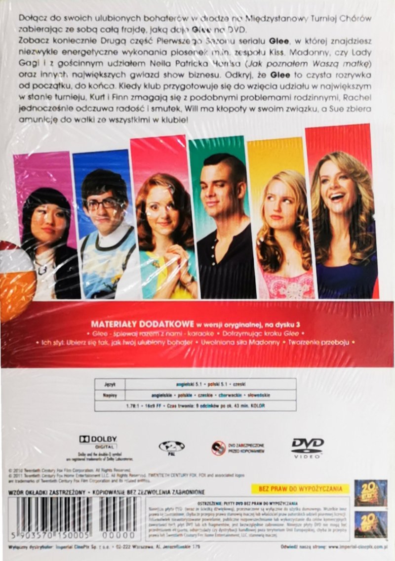 DVD. GLEE SEZON 1 CZĘŚĆ 2 
