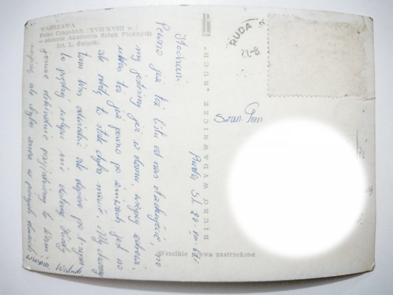 WARSZAWA. PAŁAC CZAPSKICH FOT. L. ŚWIĘCKI