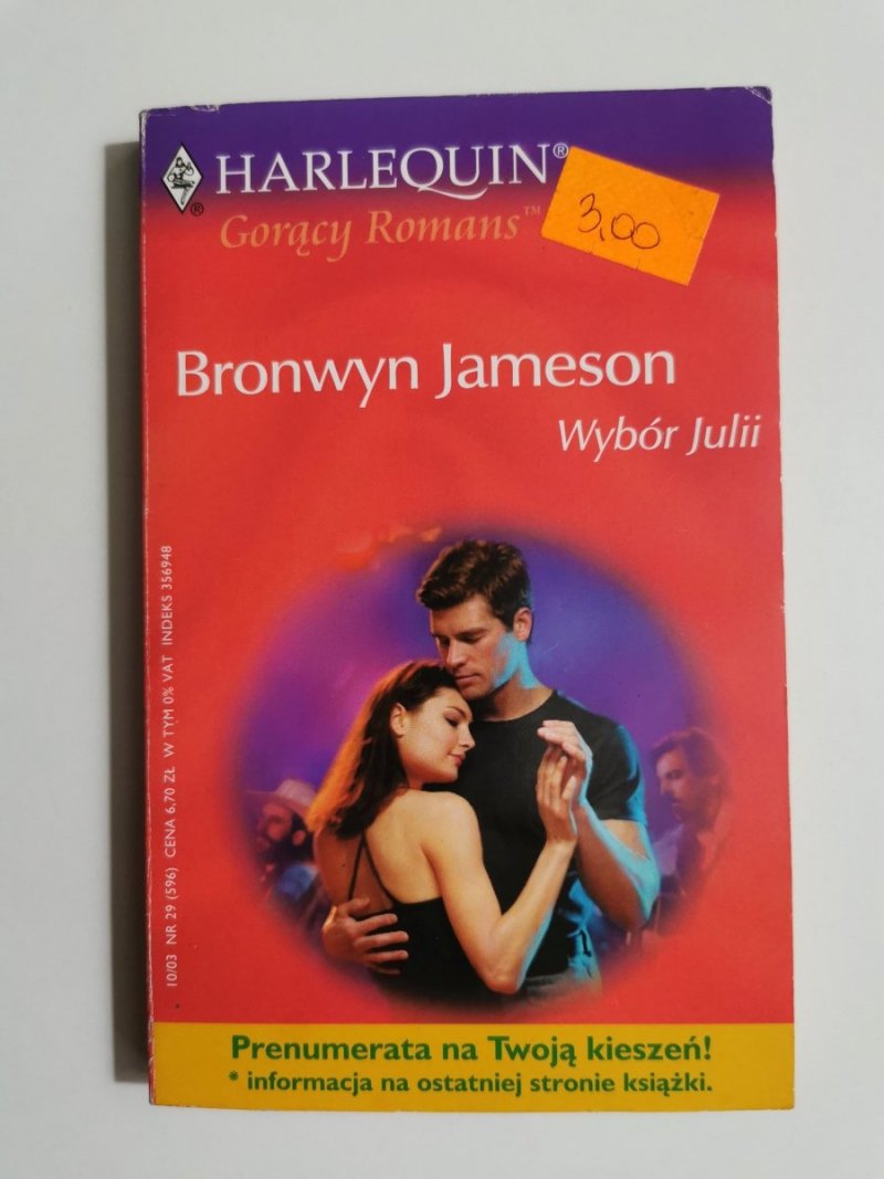 WYBÓR JULII - Bronwyn Jameson 2003
