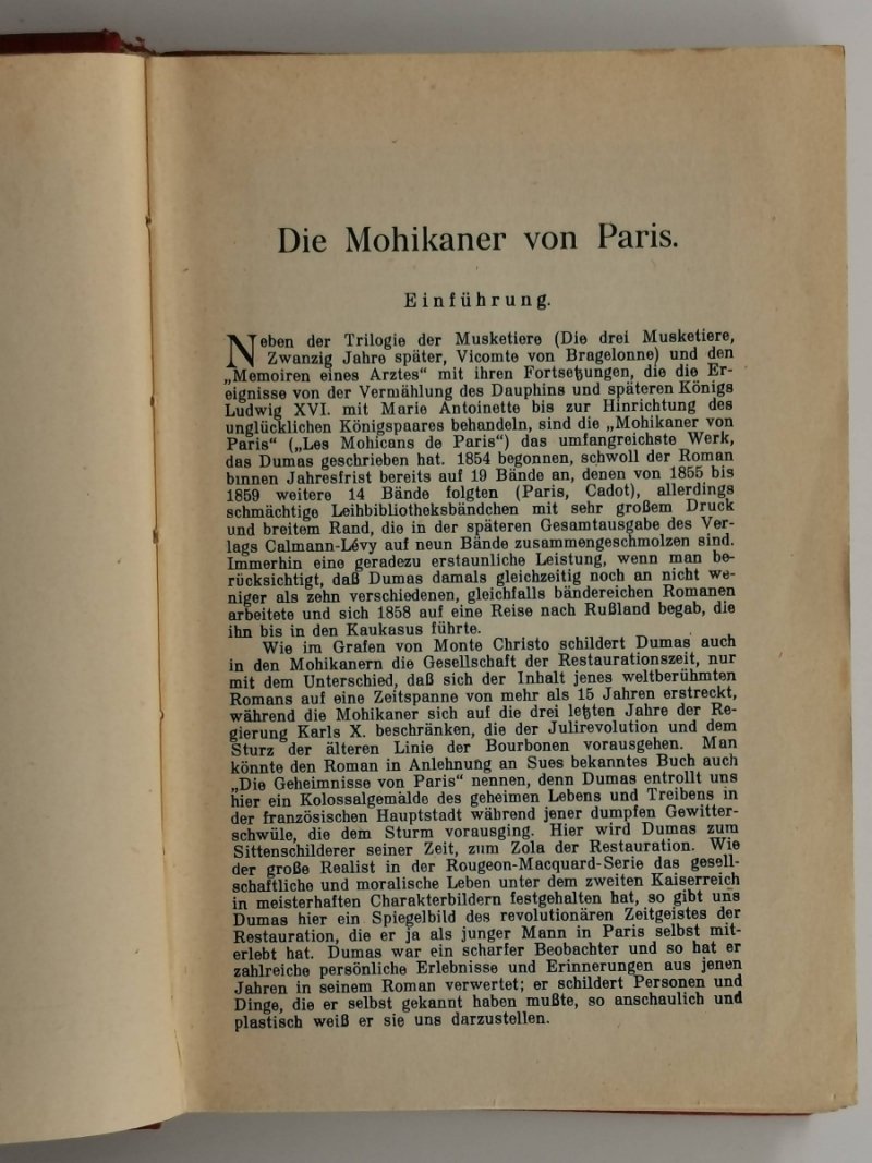 DIE MOHIKANER VON PARIS - Alexander Dumas