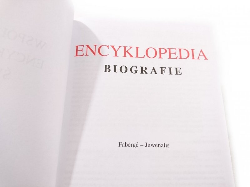 WSPÓŁCZESNA ENCYKLOPEDIA ŚWIATA. BIOGRAFIE FABERGE-JUWENALIS