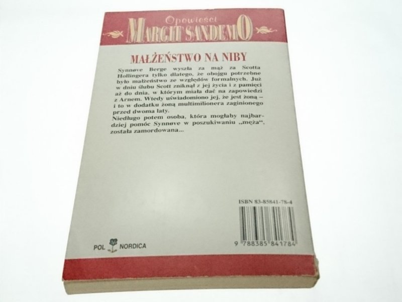 OPOWIEŚCI MARGIT SANDEMO TOM 31 MAŁŻEŃSTWO NA NIBY