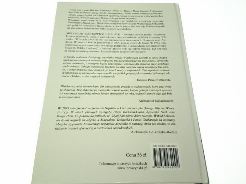 STRZĘPY EPOPEI; SZPITAL... - M. Wańkowicz 2009