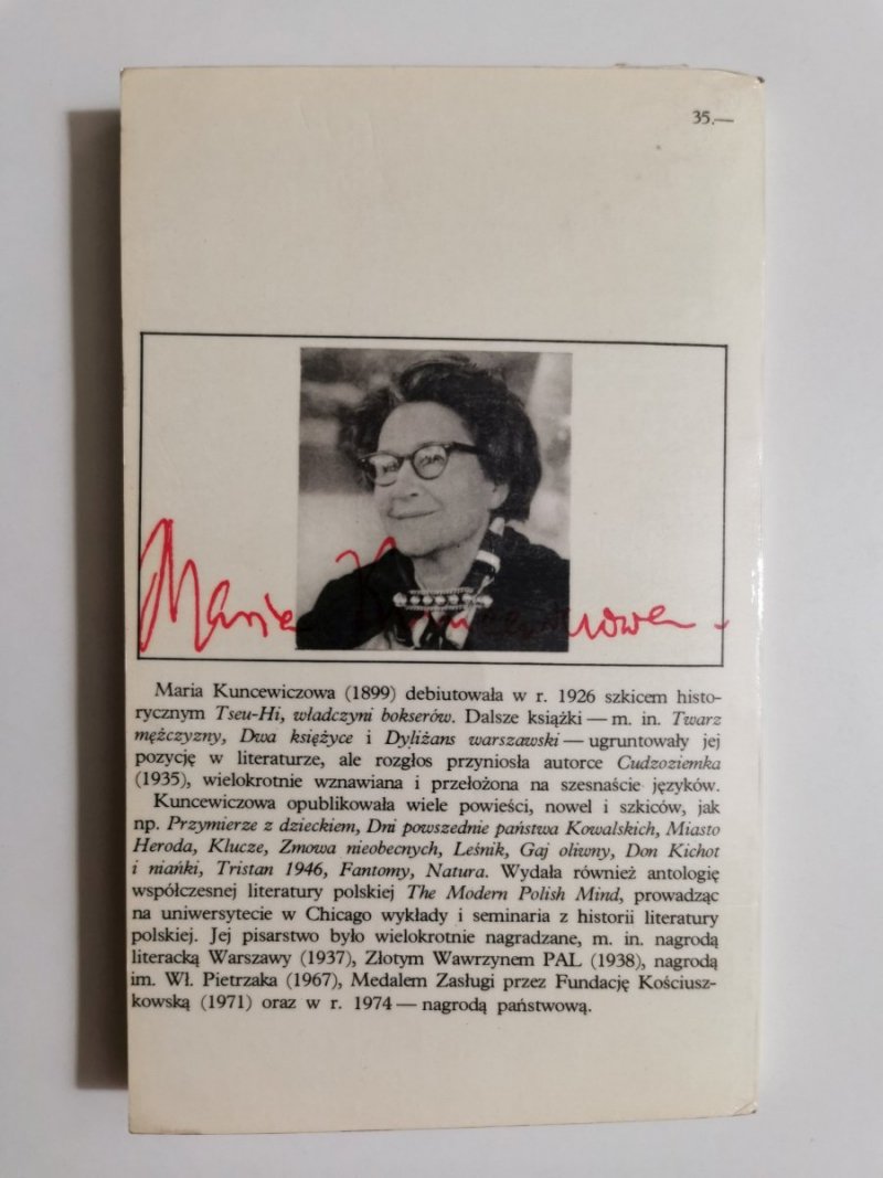 NATURA - Maria Kuncewiczowa 1976