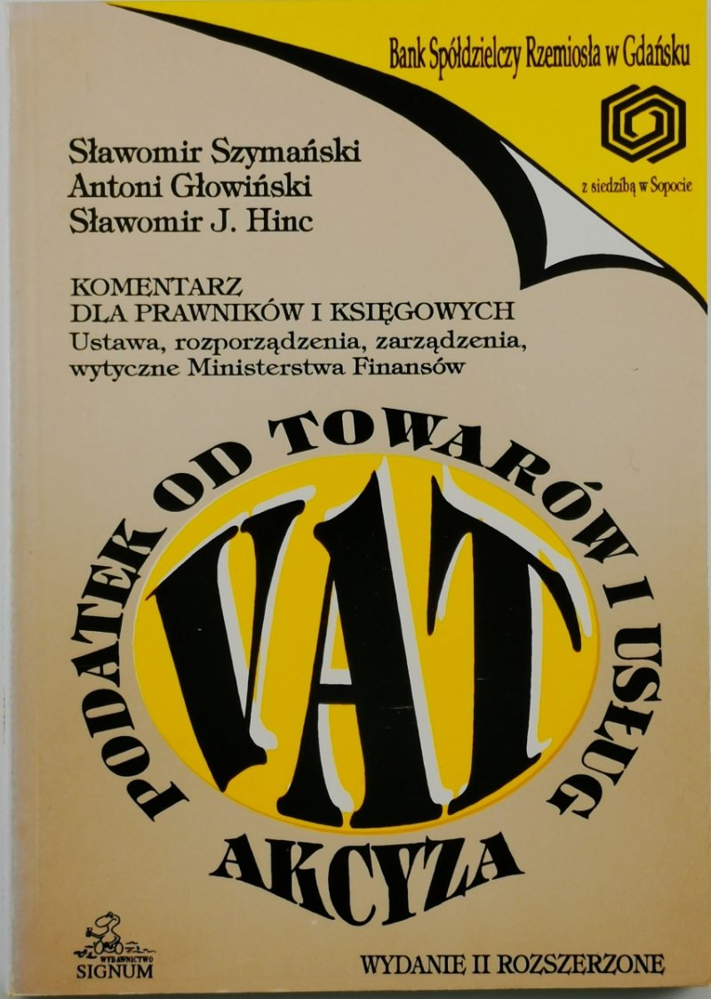 PODATEK OD TOWARÓW I USŁUG VAT - Sławomir Szymański