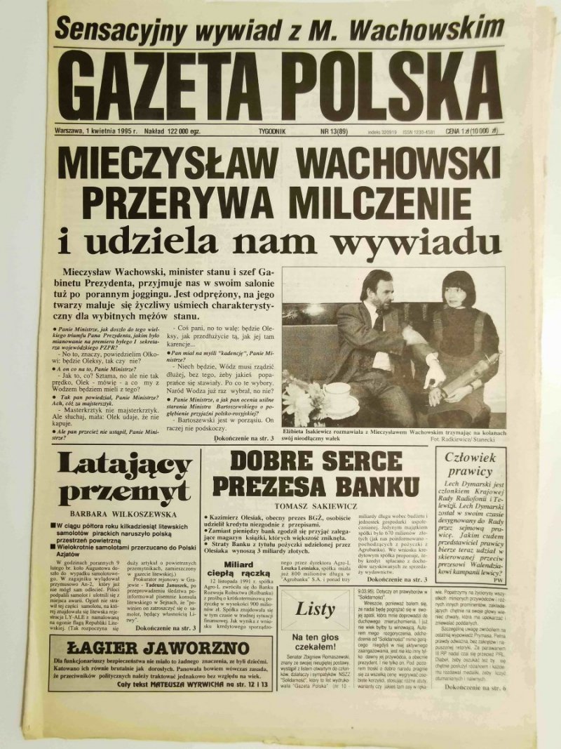 GAZETA POLSKA TYGODNIK NR 13 (89) 1 KWIETNIA 1995 r.