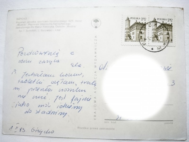 GIŻYCKO. PRZYSTAŃ OŚRODKA SPORTOWO-TURYSTYCZNEGO AZS FOT. SUMIŃSKI, SUROWIEC