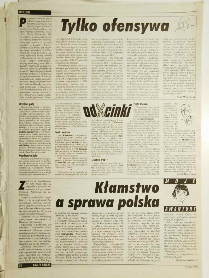 GAZETA POLSKA TYGODNIK NR 5 (238) 4 LUTEEGO 1998 r.