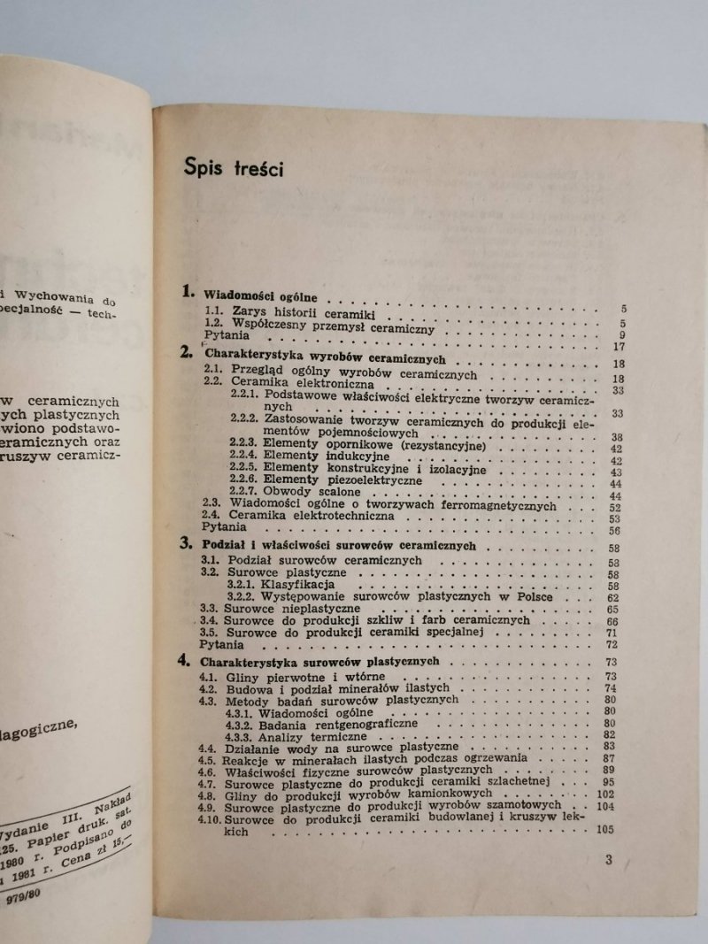 Technologia Ceramiki - Marian Kordek 1981