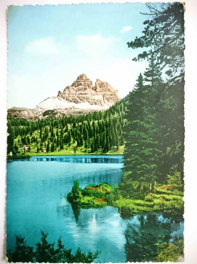 DOLOMITI. LAGO DI MURINA M. 1775 CIME DI LAVAREDO M. 3003
